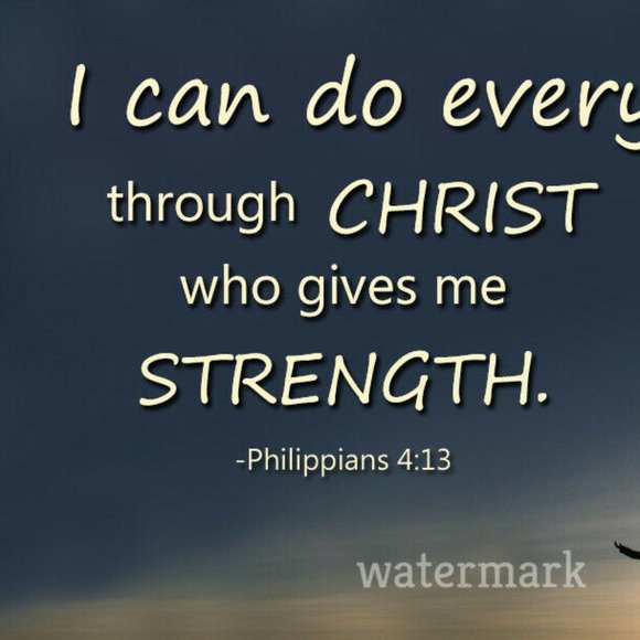 PHILLIPIANS 4:13 BIBLE VERSE QUOTE PHOTO 8x10 - Picture 1 of 3